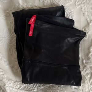 SPANX Shiny Black Leggings